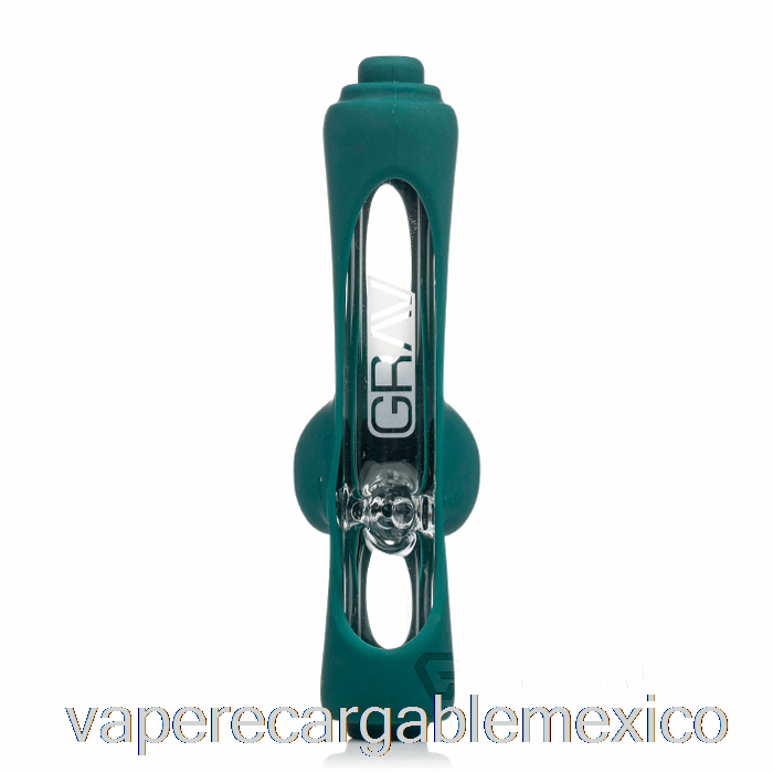 Vape Recargable Grav Mini Apisonadora Con Piel De Silicona Verde Azulado Oscuro